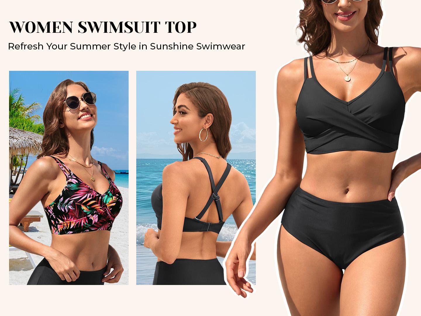 Tempt Me Women's Underwire Bikini Top - Twist Front Bathing Suit Top 2026 Push Up Swimsuit