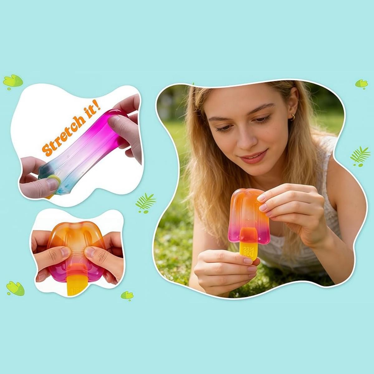 Doh Ice Cream Squeeze Stress Ball, Cute Squishy Moldable Fidget Toy, Slow Rise Relaxing Sensory Tool, Anxiety Relief Squeeze Ball, Decompression Squeeze