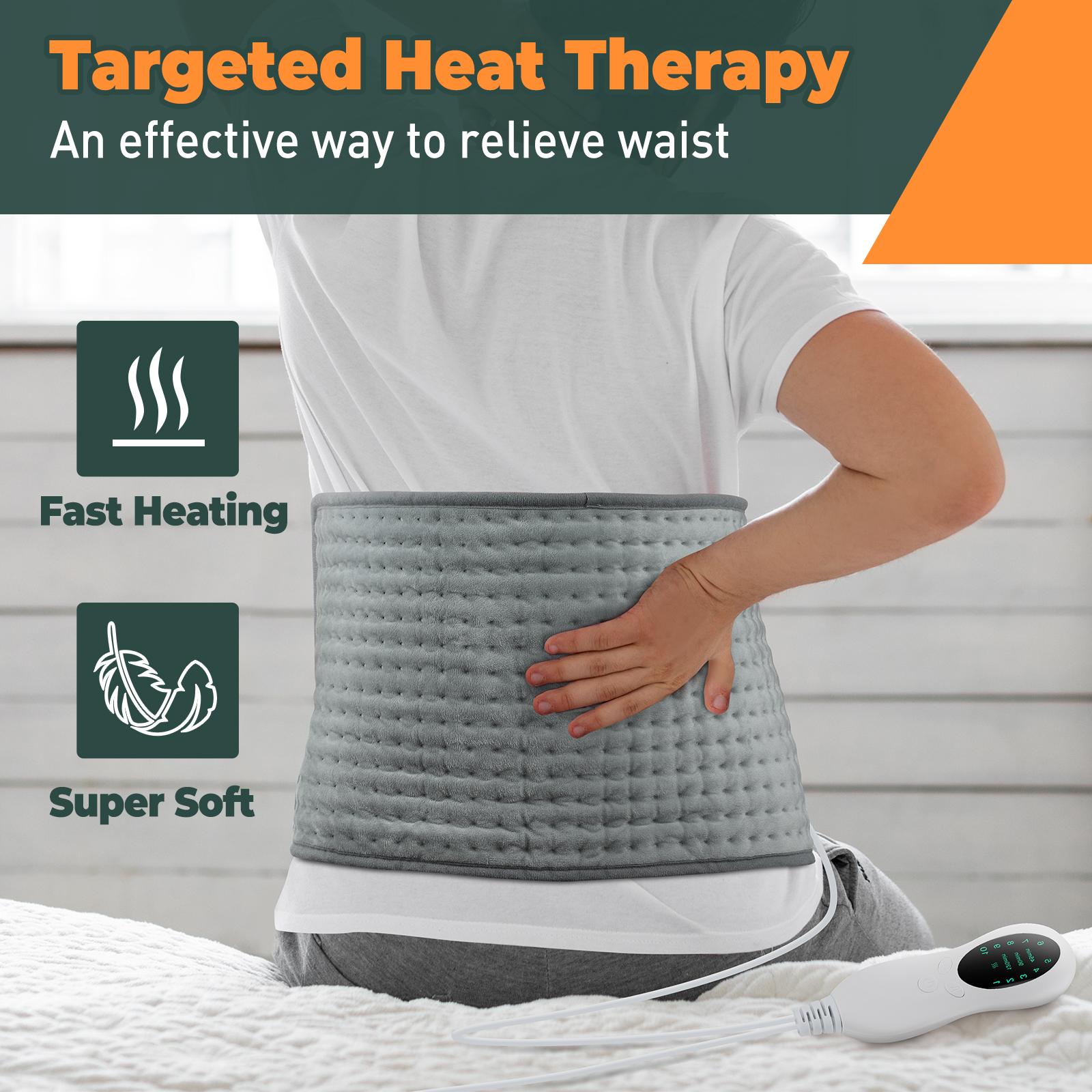 Electric Heating Pad Heated Cushion 3 Timing 10 Temperature Control  Multifunctional Waist Body Heating Massage Mat For Shoulder Belly Leg