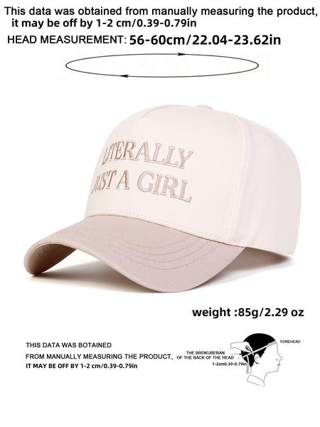 Women's Casual Letter Embroidered Adjustable Trucker Hat, Street Style Baseball Cap, Perfect for Spring & Fall Outdoor Travel Beach Vacation