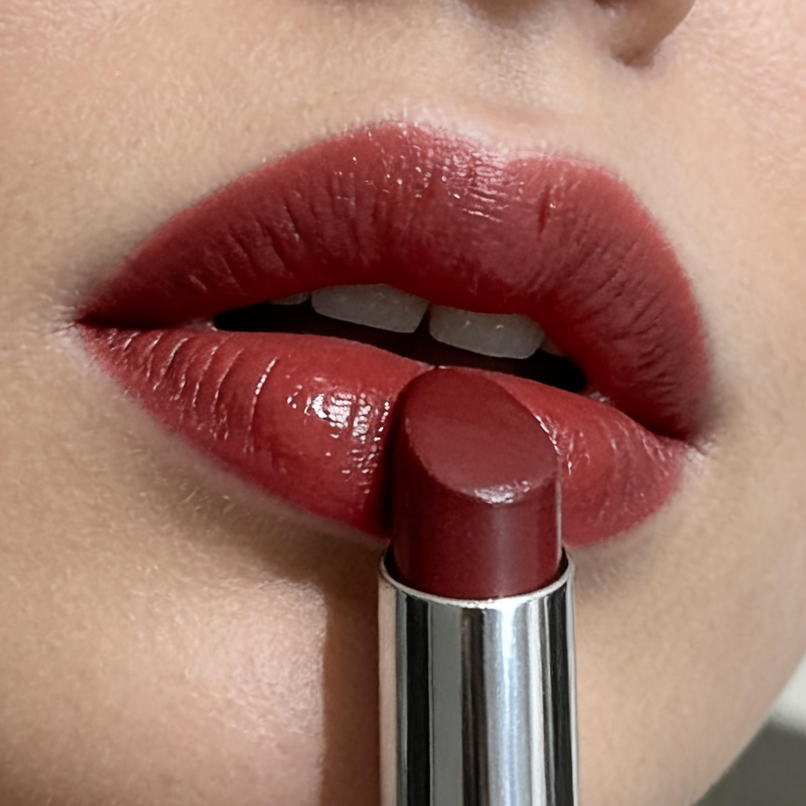 [Moisturizing Tinted Lip Balm] HERORANGE New Mirror-Finish Moisturizing Plumping Tinted Lip Balm, Hydrating Daily Lipstick with a Watery Glow, Cinnamon Milk Pudding Lip Balm, Fade-Resistant, Smudge-Proof, Long-Lasting Hydration, Glossy Solid Lip Gloss, Mo