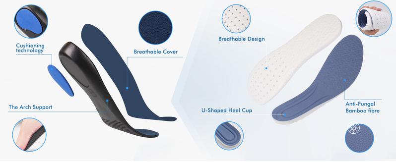 Ortho+rest Men Walking Shoes Edema Shoes for Swollen Feet Arch Support Sneakers Closed Runner Men's Casual