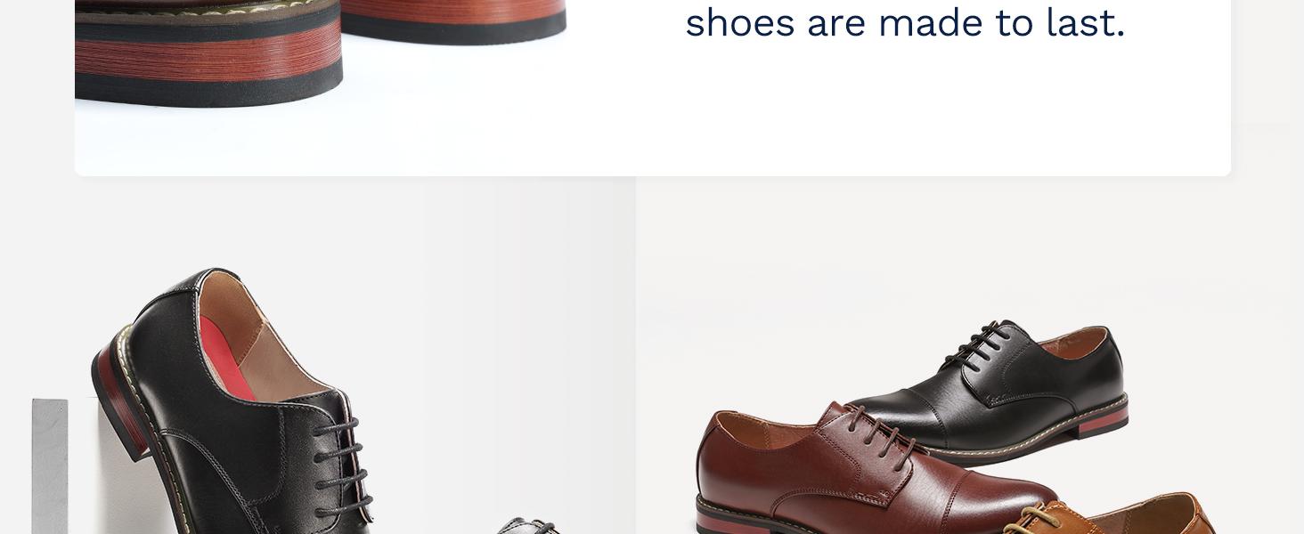 Bruno Marc Men's Formal Oxford Lace Up Shoes Square Toe