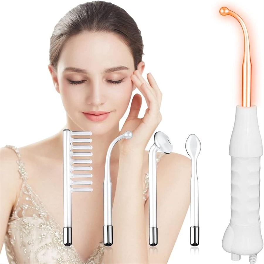 Portable High Frequency Electronic Massager Set, Us Plug, Four-Piece Beauty Instrument Kit, Facial & Body Massage Device