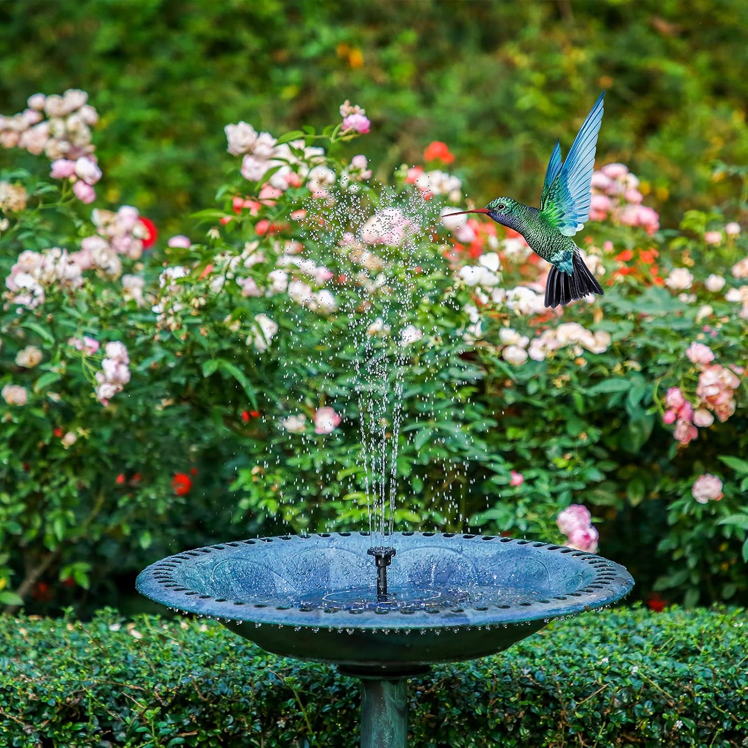AISITIN 2025 Upgraded Bird Bath DlY Solar Fountain – Suitable for Outdoor GardensPonds, and Swimming Pools, Giving the Garden Soul