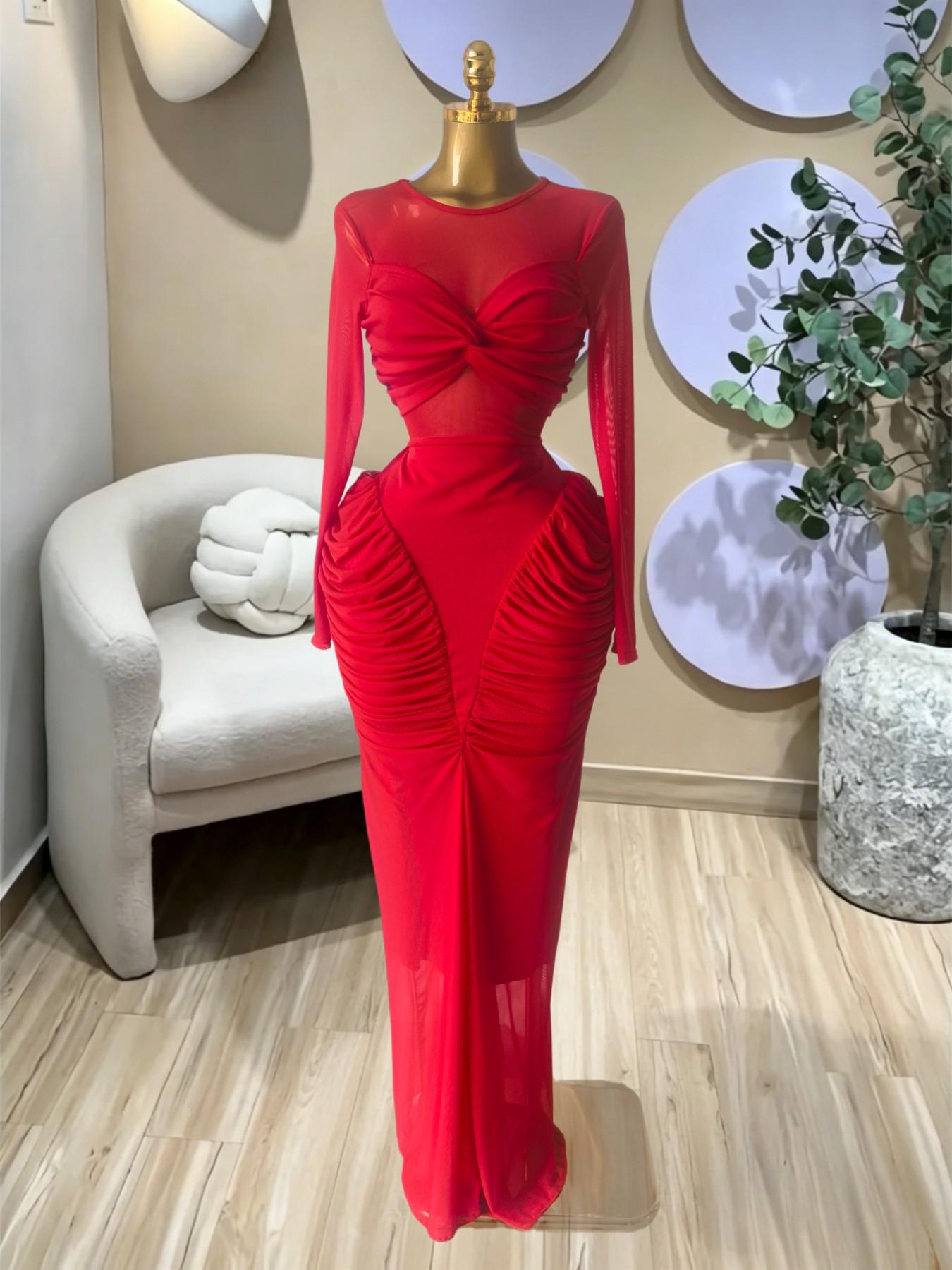 PULKRITU Elegant Aesthetic Women's Long Sleeve Patchwork Pleated Tiered Tie Smoked Formal Prom Dress, Vacation Fashion Party Outfit Birthday Gown, Lady Casual Skirt,Female Brunch Dresses,Graduation Dresses, Evening Wear Gown