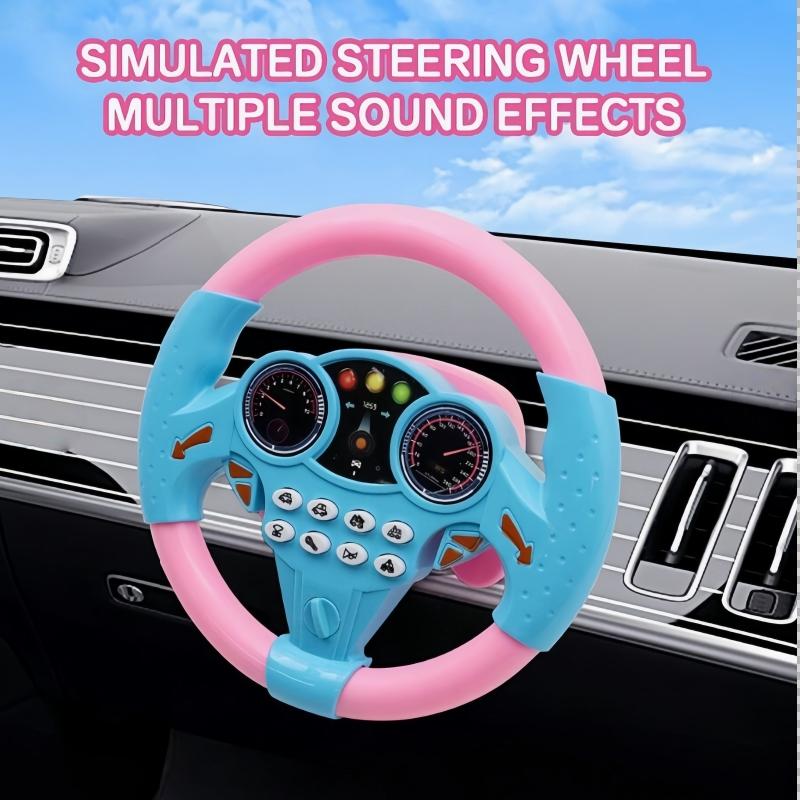 Simulated Driving Controller, Portable Simulated Driving Steering Wheel Copilot Play Toy, Children's Educational Sounding Toy, Small Steering Wheel Toy Gift, Funny Interactive Driving Wheel with Music Steering Wheel Toy Driving Games