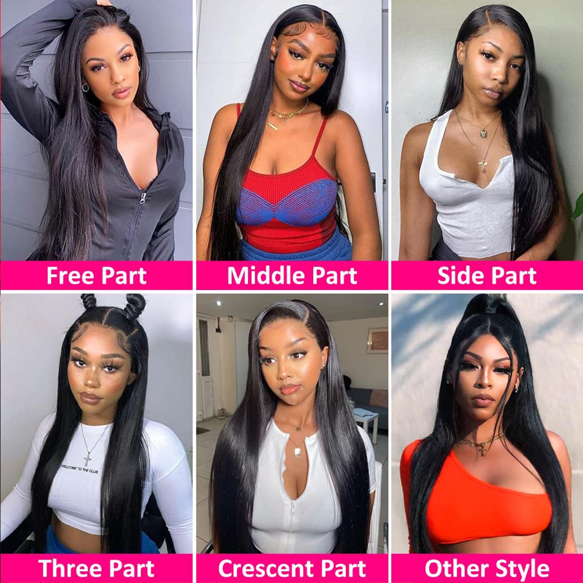 Brazilian 13x6 Lace Front Wigs Human Hair Straight For Women Pre Plucked 13x6 HD Transparent Lace Frontal Wig Natural Hair Line 180% Density TikTokShopBlackFriday