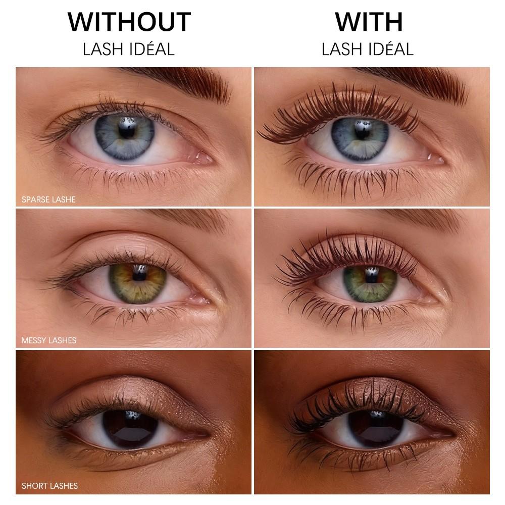 Lengthening Volumizing Mascara, Lightweight Makes Eyelashes Thicker, Enhances, Waterproof Long-Lasting, Black & Brown, Gift for Makeup Lover