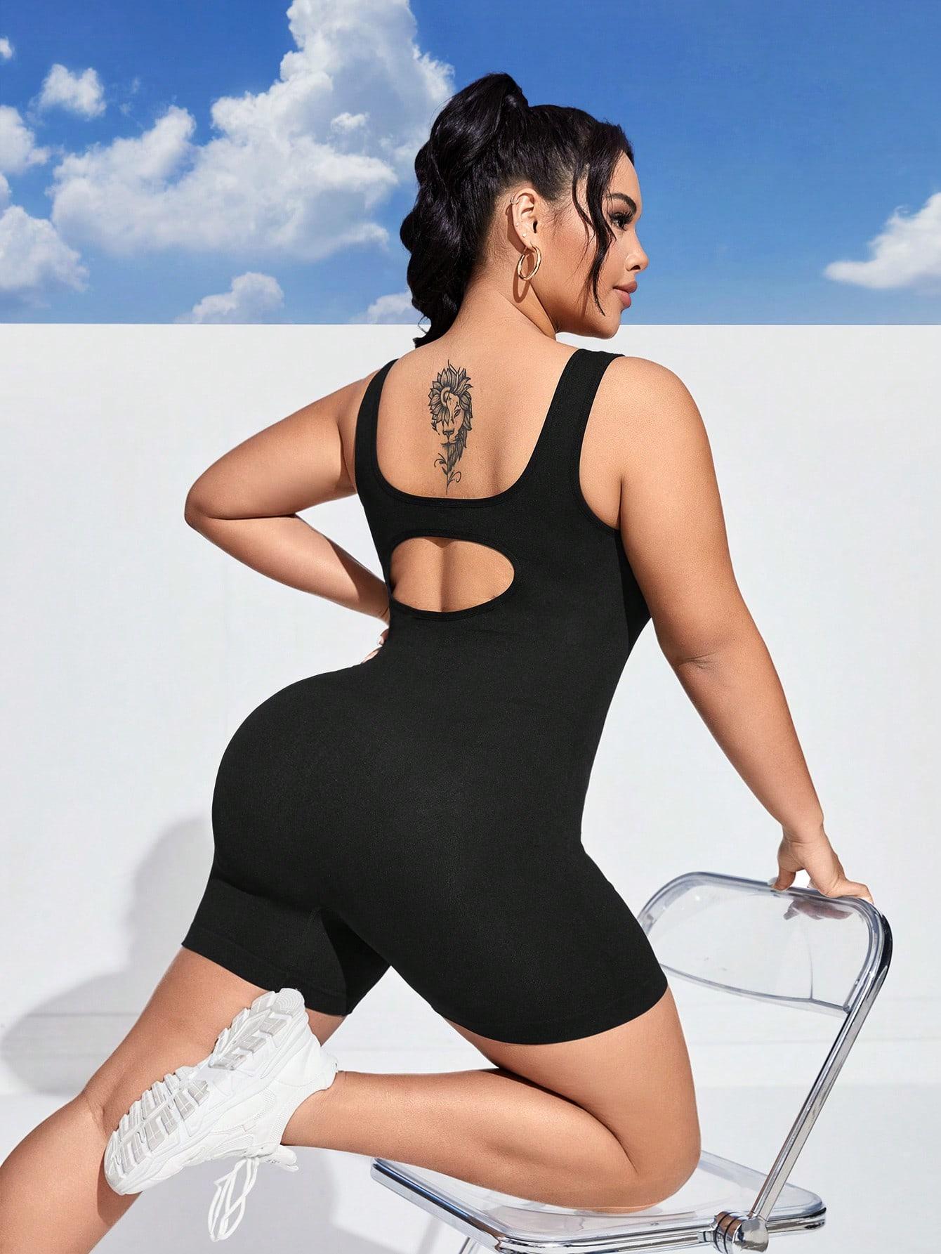 SUOVADUN LTY003 Athletic Romper for Women Workout Tank Top Bodysuit One Piece Buttery Soft Jumpsuit Scrunch Shorts Yoga Gym Outfit Stylish Activewear