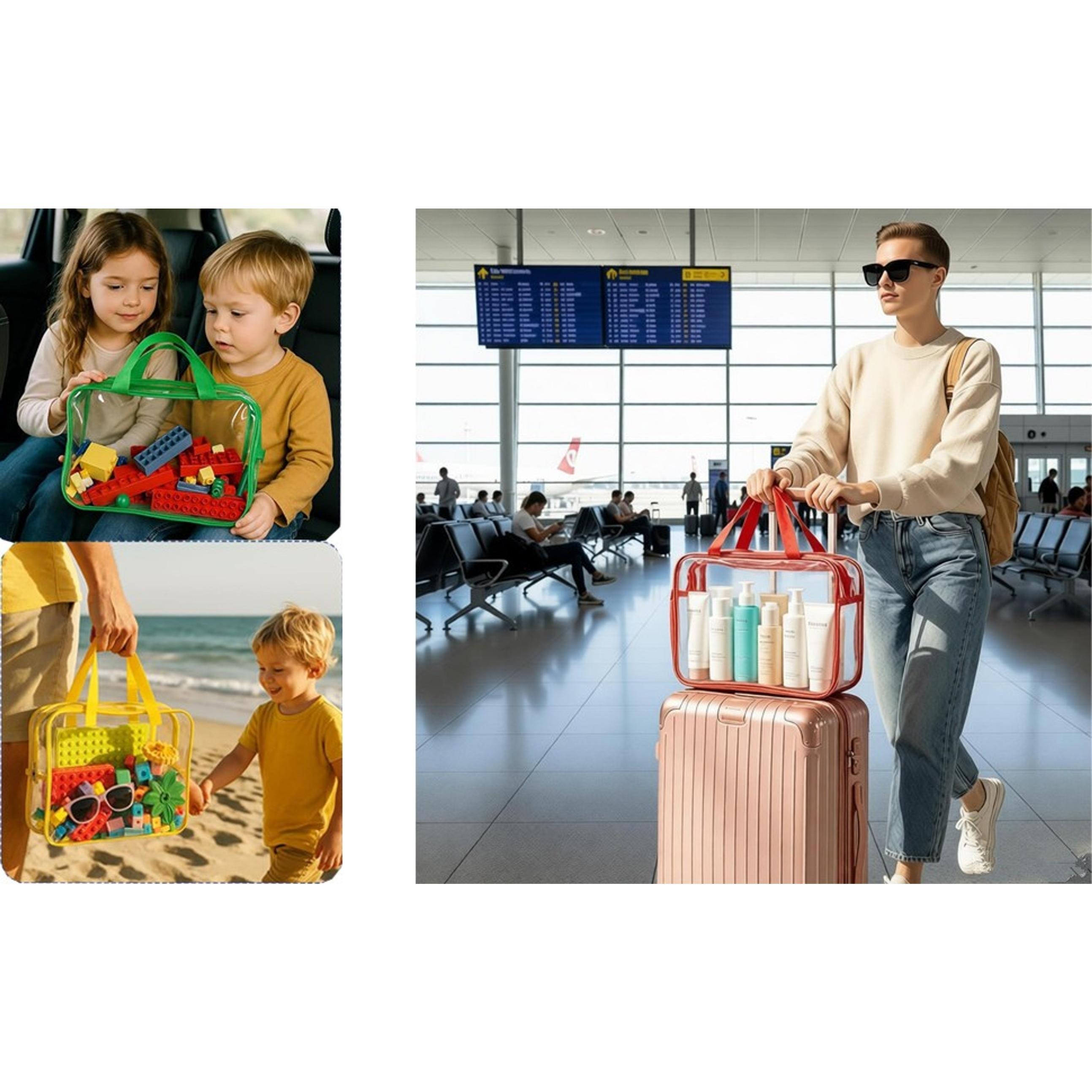 4 Pcs Clear PVC Zipper Storage Bags, Waterproof Travel Organizers with Labels for Building Blocks, Puzzles, Books (Multicolor) 4 Pcs Clear PVC Zipper Storage Bags, Waterproof Travel Organizers with Labels for Building Blocks, Puzzles, Books (Multicolor)
