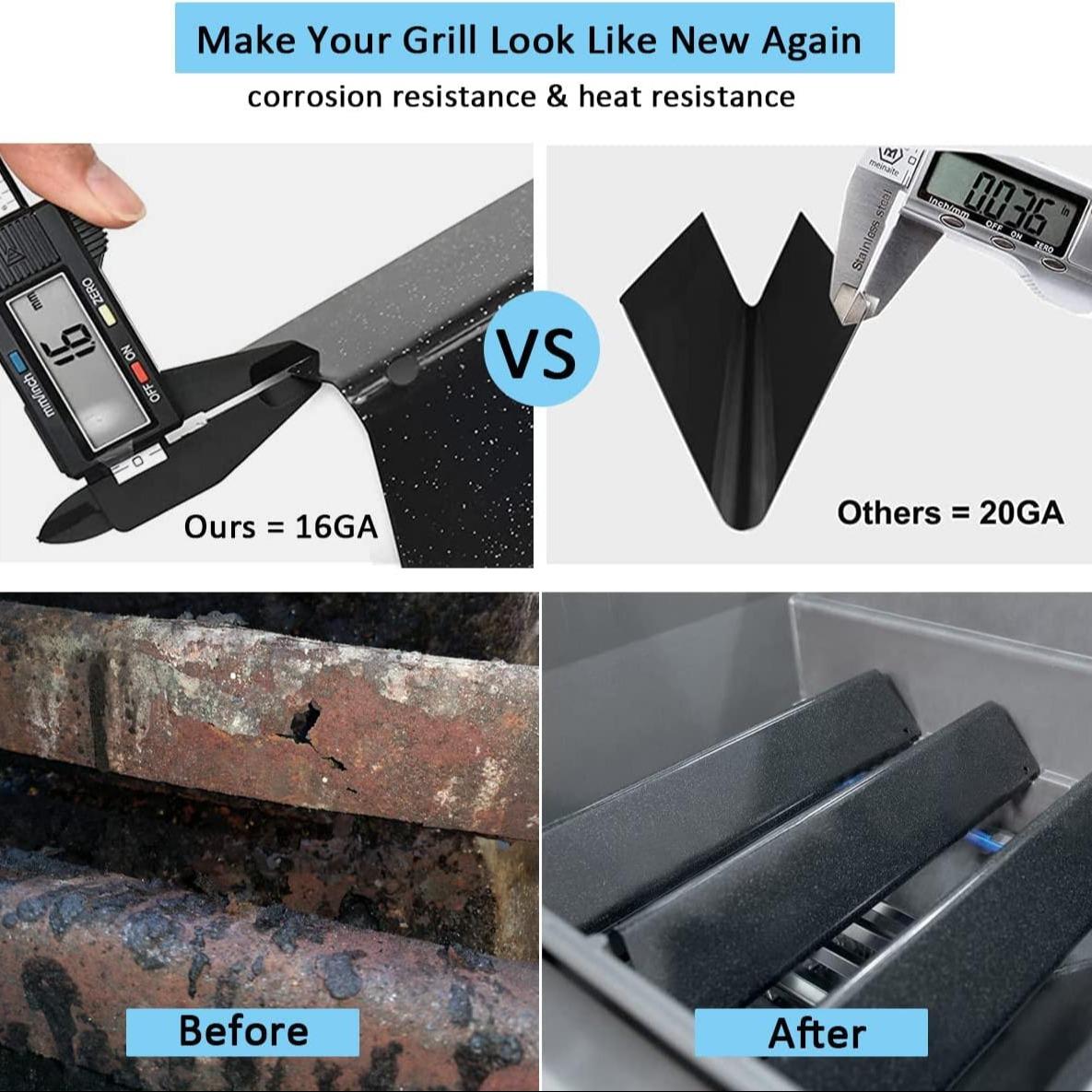 15.3" Weber Spirit 200 Series Grill Flavor Bar, Compatible with Weber Spirit I & II 200 Series Spirit E210 S210 E220 S220 Gas Ovens, Enamel Heating Plate, Enhances Flavor and Heat Distribution, Durable Grill Replacement Part.