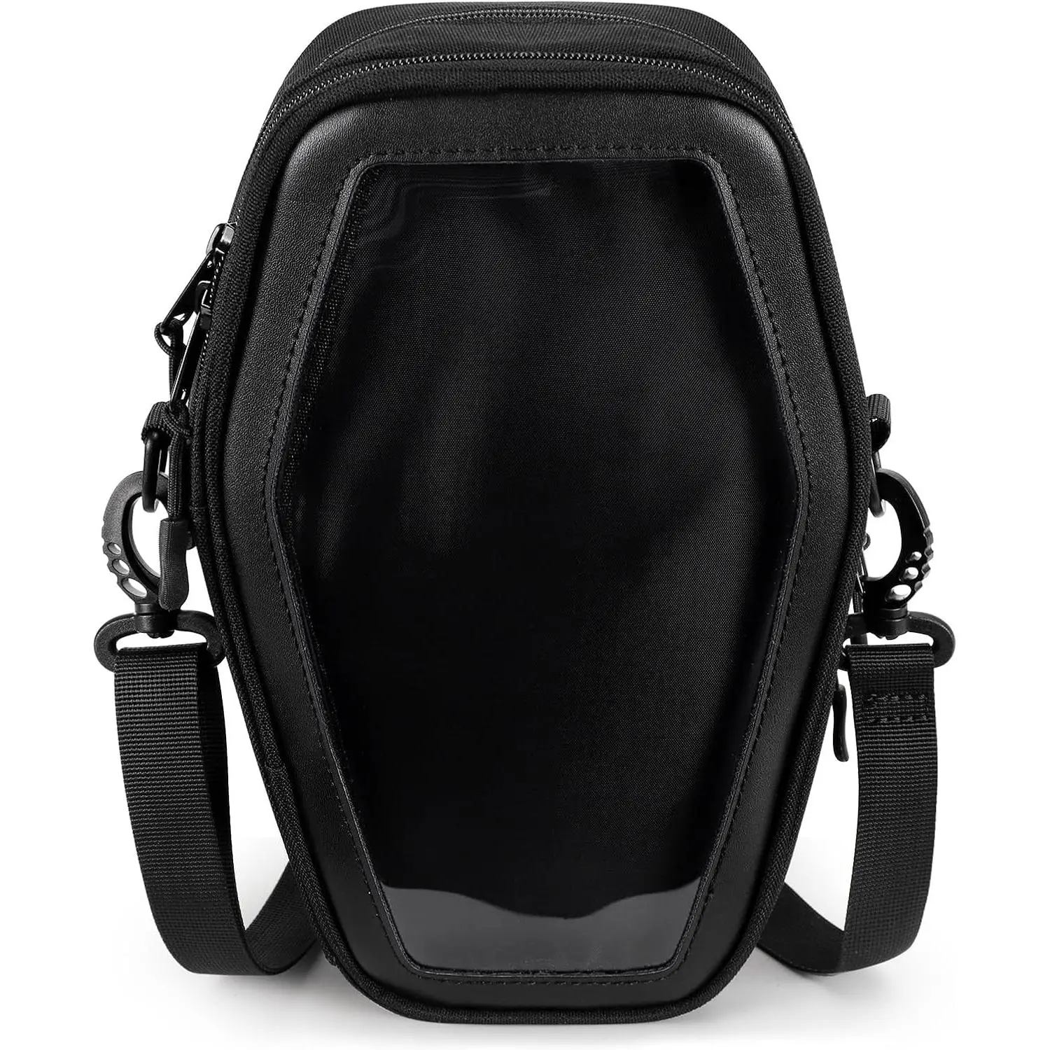 Women's Gothic Ita Coffin Crossbody Purse with Insert Pouch for Halloween