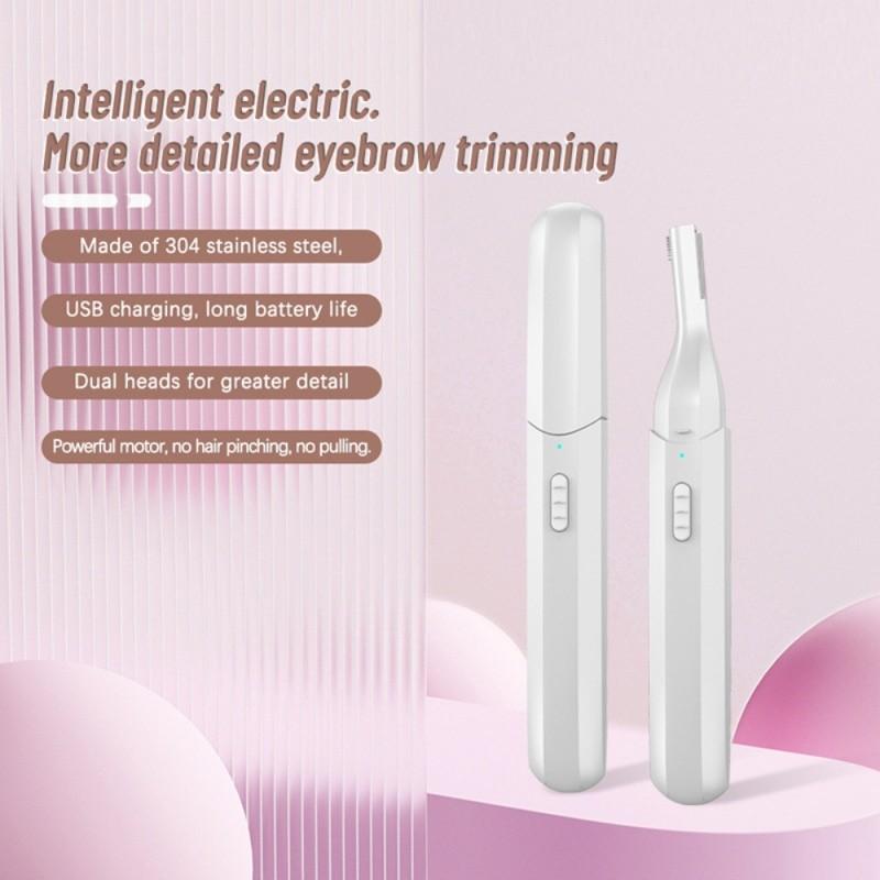 Lady's eyebrow trimming razor, electric eyebrow shaver, eyebrow shaping device, safe hair removal tool, comfortable design suitable for smooth skin, suitable for daily use, portable eyebrow trimming device, festive beauty gift