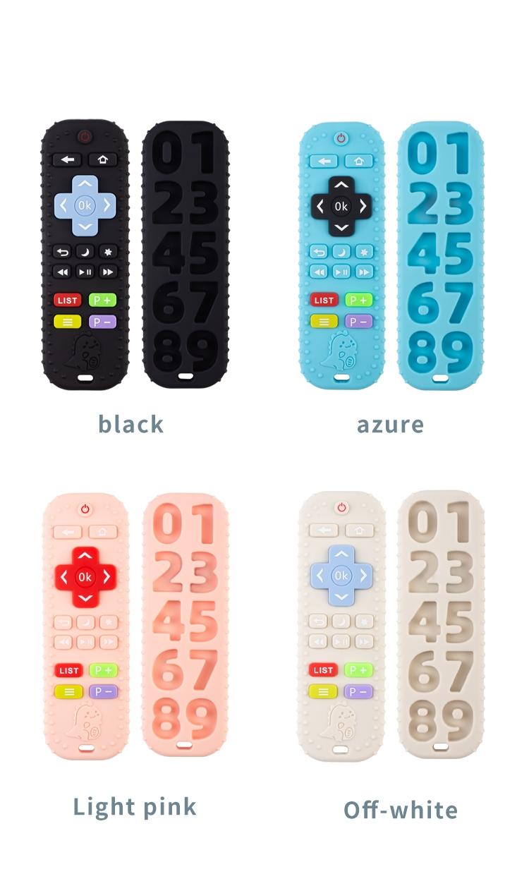 Baby Teething Toys Set of 10, TV Remote Shape, Safe Soft Chewable, Relief Toy for Infant Gums, Promotes Sensory Development