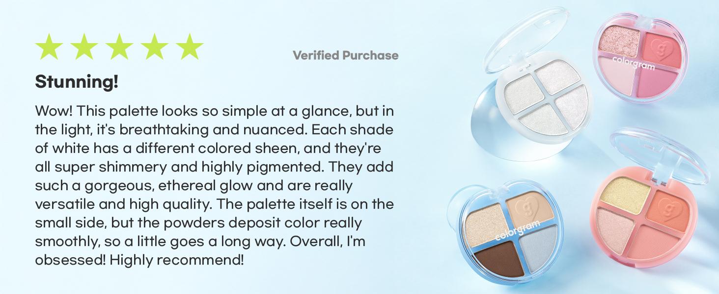 Colorgram Tintin Dory Eyeshadow Palette – versatile four-shade palette with smooth texture & lasting color