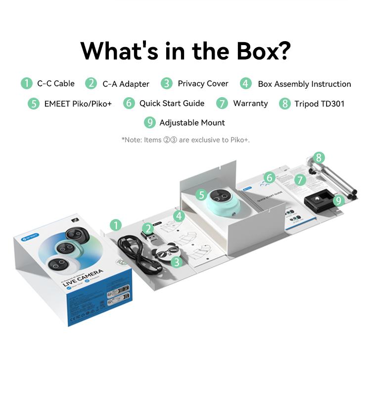 EMEET Piko Dual-Camera AI-Powered 4K Webcam for Switch 2 camera, AI-Assisted Lens Light Correction, Auto Focus, 1080@60 FPS, Built-in 3 Mics, Great for Streaming, Desk Setup and Creative Gifts, TikTokShopBlackFriday