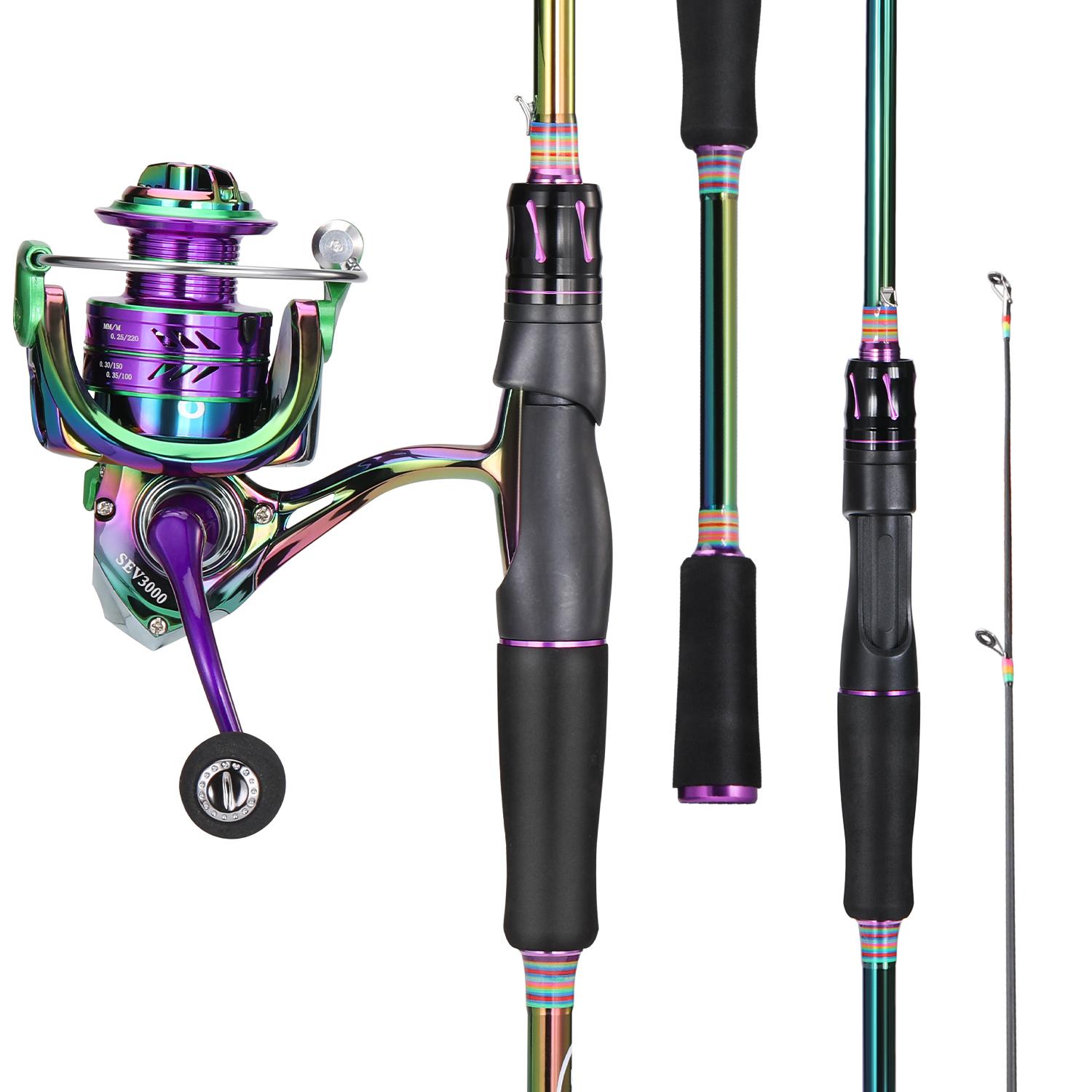 Sougayilang 30 Ton Carbon Fiber Spinning and Colorful Ultralight Spinning , 6.0:1 High​​Gear Ratio  Fishing Rod