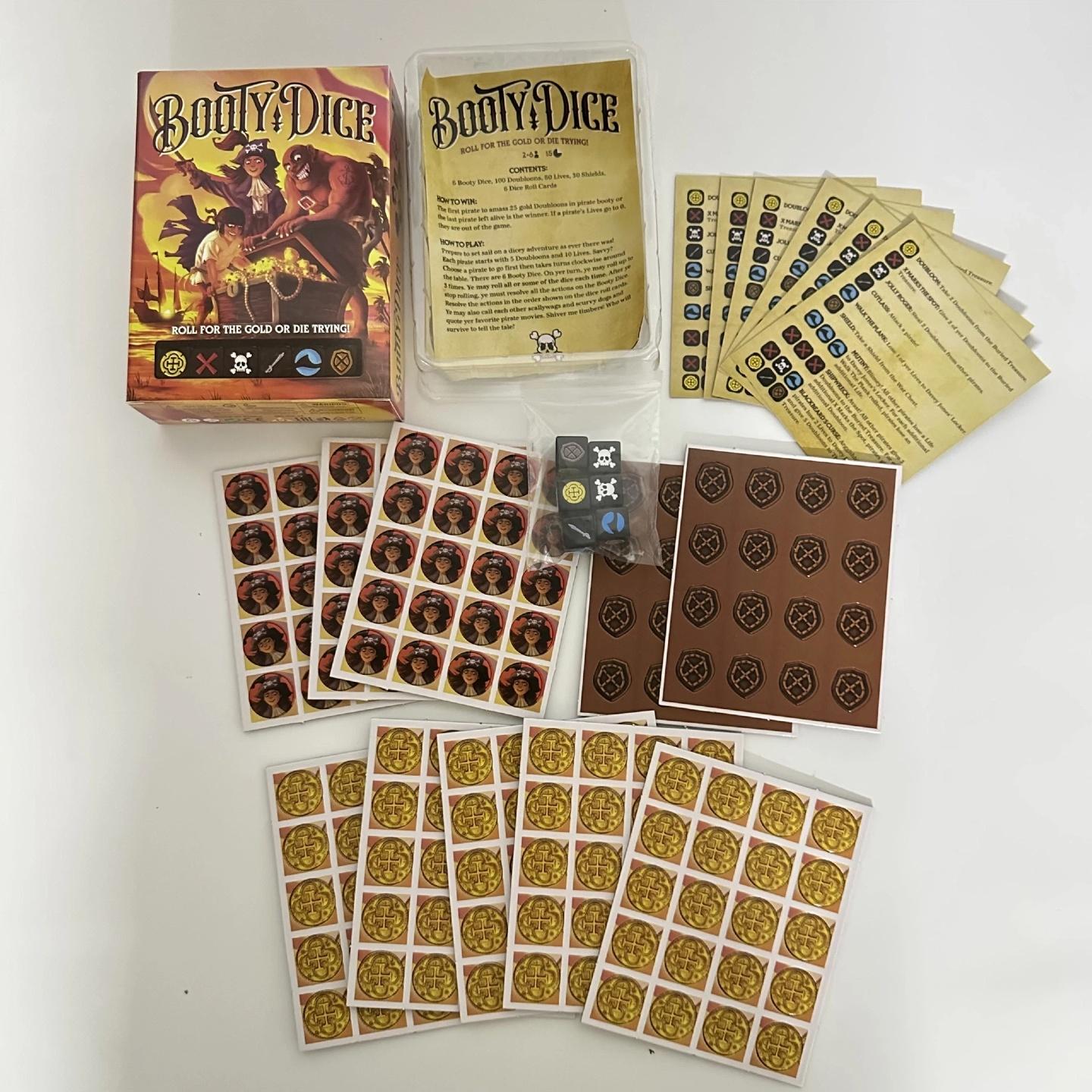 Bootys Dice | Quick Pirate Dice Game | Perfect for Family Game Night, Compact Size Ideal for Travel, Easily Packable and Portable