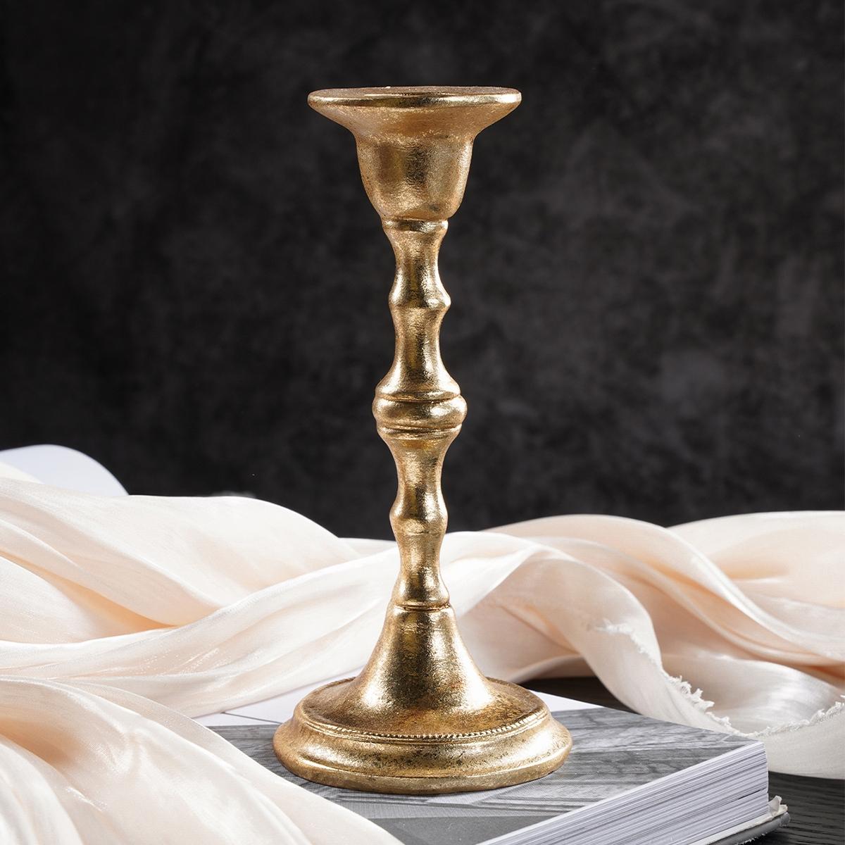 Creative Bamboo Candle Holder, Vintage Candle Stand, Resin Material, Home Desktop Decoration, Suitable for Home, Hotel, Wedding Table Decor