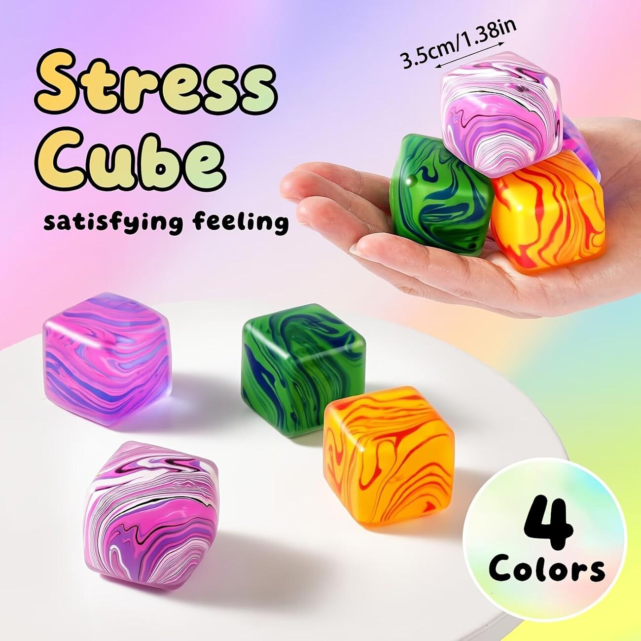 1/4pcs Squishy Fidget Toys Stress Cube Bulk, Slow Rising Stress Balls for Kids, Sensory Fidget Toys, Classroom Prizes, Party Favors