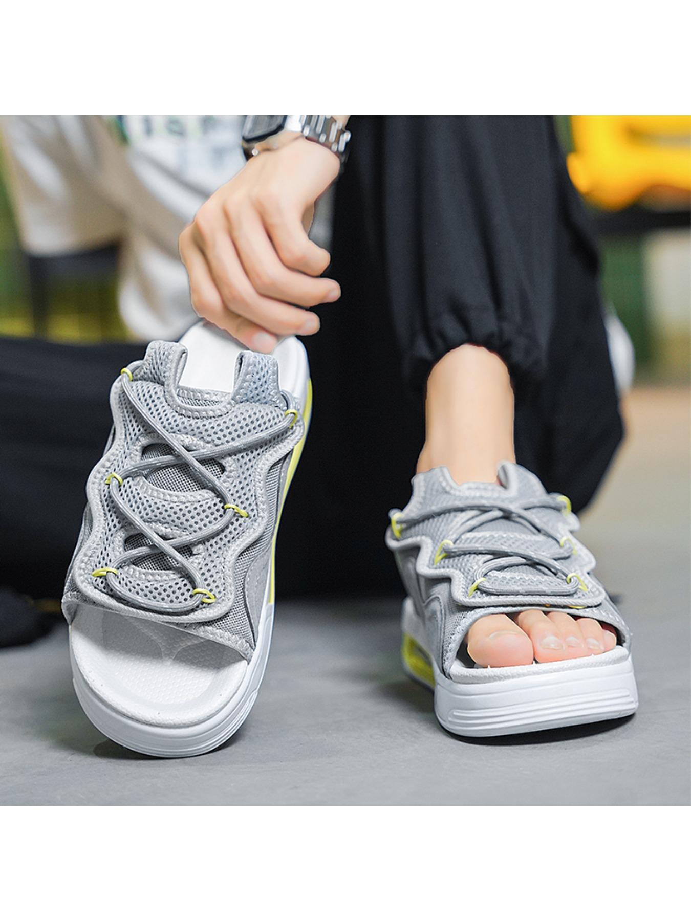 Summer thickened sandwich bottom slippers, fabric breathable sandals, fashion slippers men 's slippers