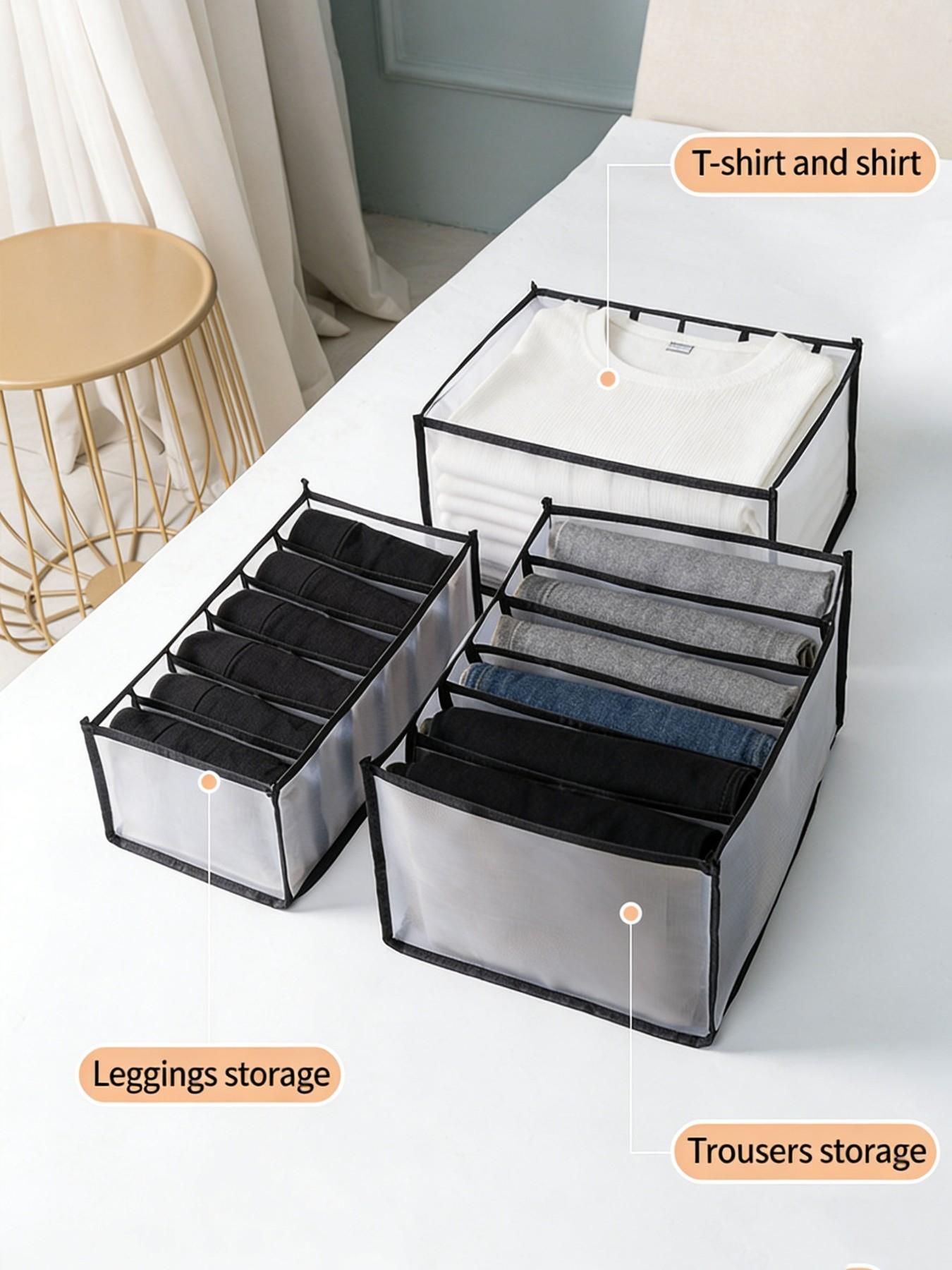 Foldable Underwear Storage Box, Drawer Style Divided Organizer Bag, Socks Bra Panties Separated Compartment, Clothing Organiser