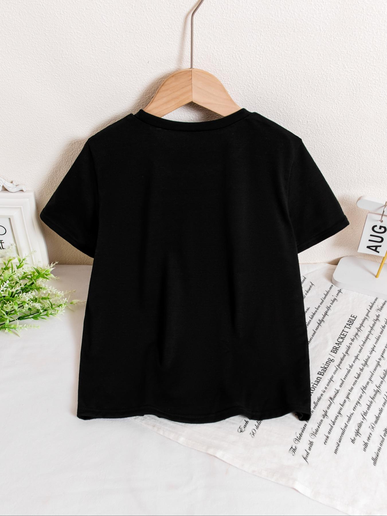 New Men's And Women's Short-Sleeved T-Shirts With Round Neck, Summer Black Top, Independence Day Dinosaur, Stars And Stripes Cape Patriotic Theme Print, Fashionable For Outdoor Leisure, Comfortable And Versatile, Excellent Gift Choice