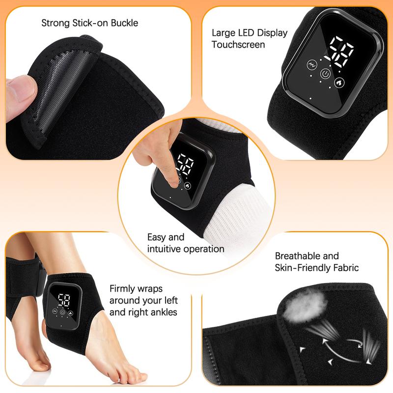 Foot Ankle Massager, 1 Count 3 Temperature Settings Vibration Foot Relaxation Machine, Foot Massage Tool for Women & Men, Vibration Machines