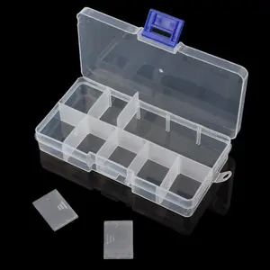 13x6.5CM Small Fishing Tackle Box Organizer, Small Fish Tackle Storage Plastic Box Kit with Adjustable Dividers, Tackle Organizer Boxes for Fishing Lures