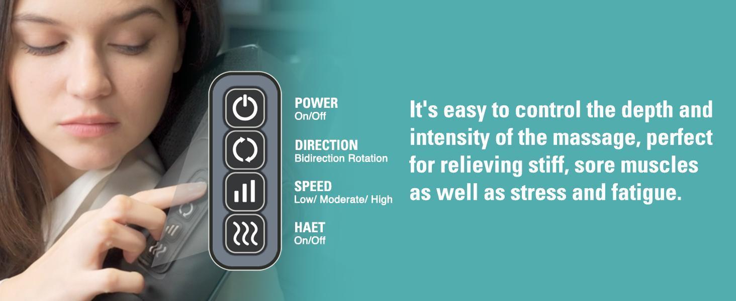 Electric Shiatsu Massage Pillow for Neck, Back, Shoulder, Leg & Foot - Relieve Muscle Pain, Perfect Gift for Men, Women & Family - Valentine's Day Present