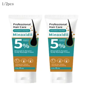 5% Minoxidil Hair Growth Scalp Massage Cream with Keratin & Ginger for Men Women Prevents Loss Repairs Follicles Promotes Fast Regrowth Strengthens Roots Buy 1 Get 1 Free Hair Growth Products