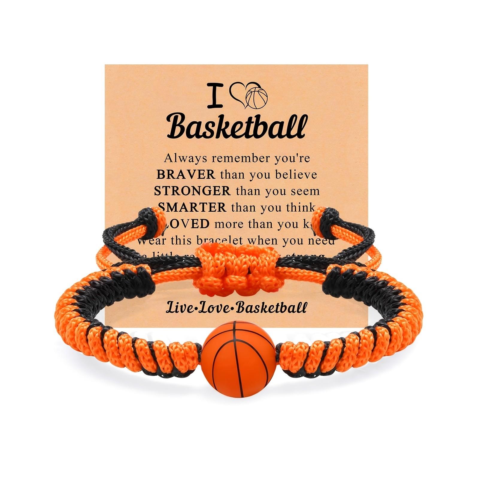 1PC Sports Theme Bracelets Set - Adjustable Hand-Knotted Nylon Cord, Durable Anti-Fray, Soccer/Basketball Design, Trendy Minimalist Wristbands, Perfect for Sports Players, Stylish Athletic Accessories, party decoration
