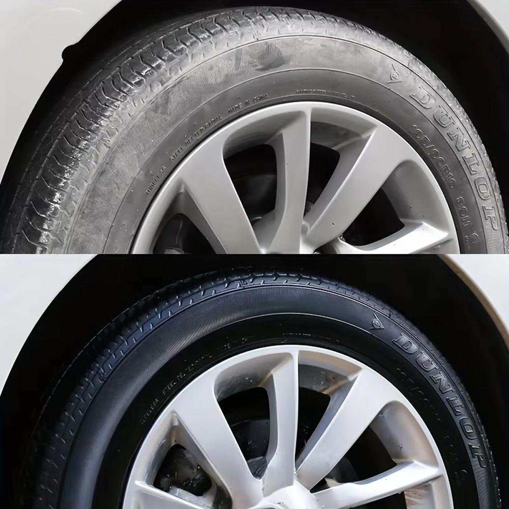 Car Tire Wax Restorer Gloss Enhancer, Crystal Clear Plastic Panel Renewal, Tire Back to Shine Polish, Ultimate Tire Care Solution