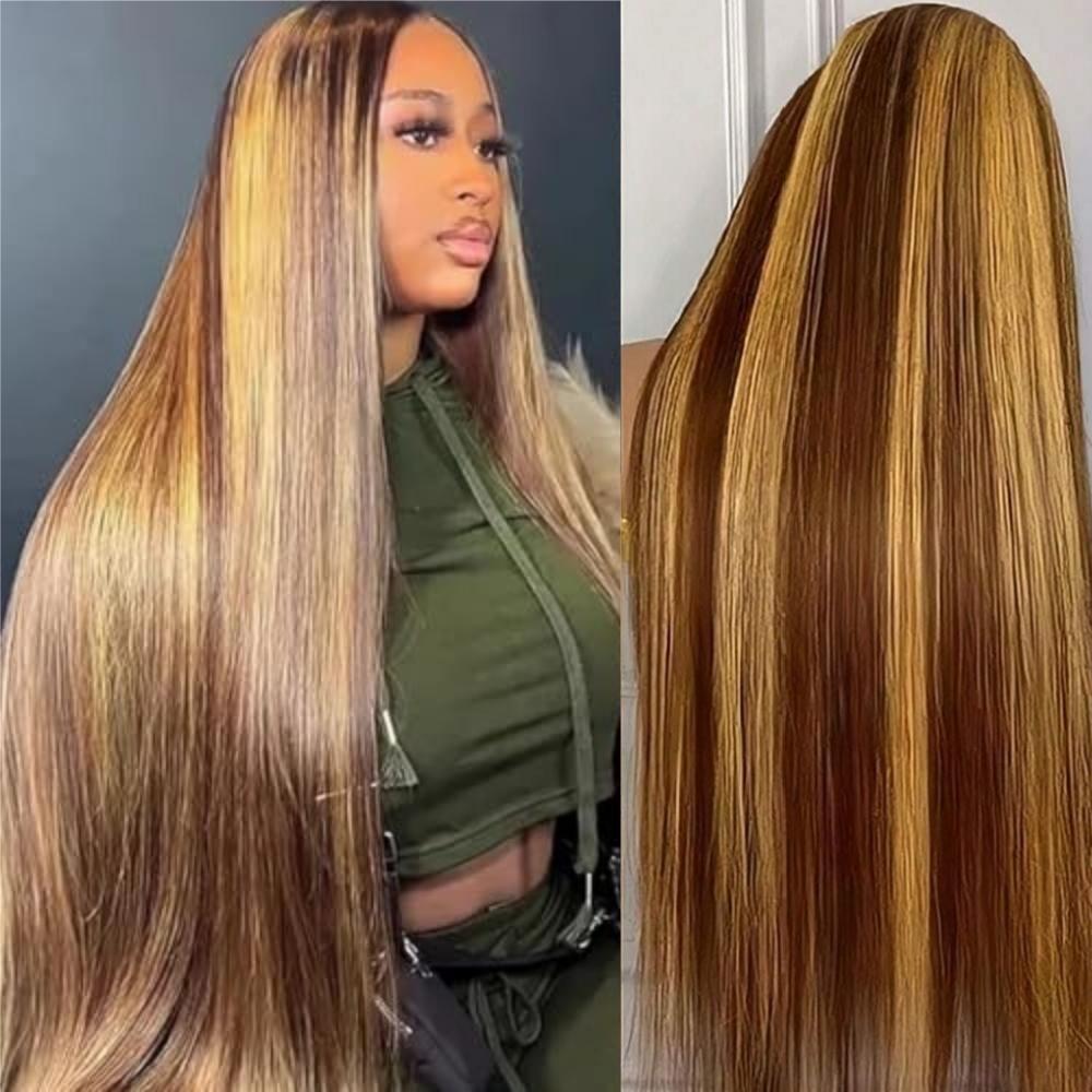 Highlight 4/27 Deep Wave Lace Front Wigs Human Hair 13X6 Ombre 180% Density Body Wave Lace Front Wigs Straight Lace Front Wigs Highlight 4/27 Deep Wave Lace Front Wigs Human Hair 13X6 Ombre 180% Density Body Wave Lace Front Wigs Straight Lace Front Wigs