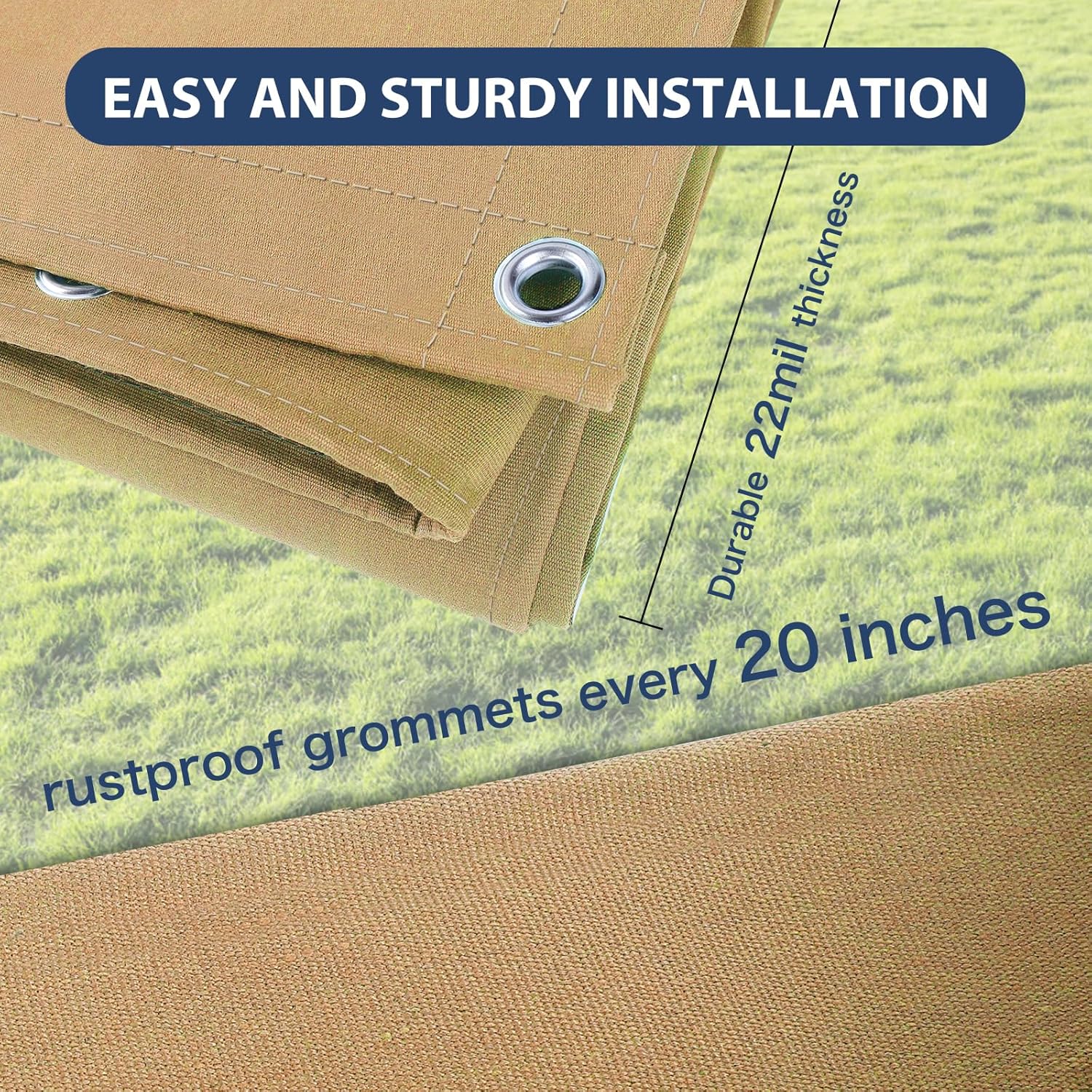 10'x12' Canvas Tarps Heavy Duty  Tarpaulins with  Grommets,, 22Mil Multipurpose Drop Cloth, 14oz Cover Sheet for Outdoor and Indoor Use with Ropes Yellow
