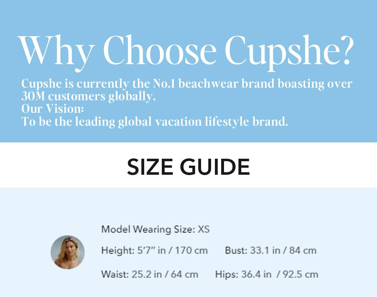 CUPSHE Women's Bikini Set Two Piece Swimsuits Stylish Beachwear High Waisted Scoop Neck Spaghetti Adjustable Straps Textured Swimwear(XS-XXL) Bathing Suits