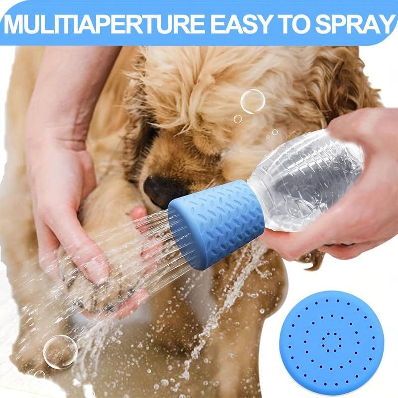 An innovative silicone pet shower nozzle, portable pet bath and outdoor faucet accessory, multifunctional dog bath nozzle, suitable for standard bottles, pet grooming and cleaning products, suitable for camping, hiking and beach travel