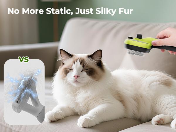 Pecute Pet Spray Hair Removal Brush for Cat/Dog – Deshedding & Grooming Tool, one button hair removal comb,deshedding vacuum brush, fur removal tool, grooming trimming tool