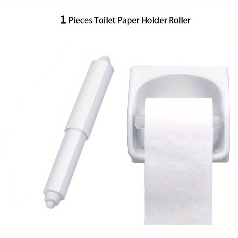 1pc Toilet Paper Holder Roller Replacement Plastic Spring Loaded Retractable Plastic Toilet Tissue Roll Holder Paper Holder Insert