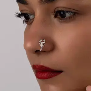 2026 New European American Scorpion Nose Cuff Non-Piercing Nose Ring Cool Edgy Body Jewelry for Daily Use Gifting