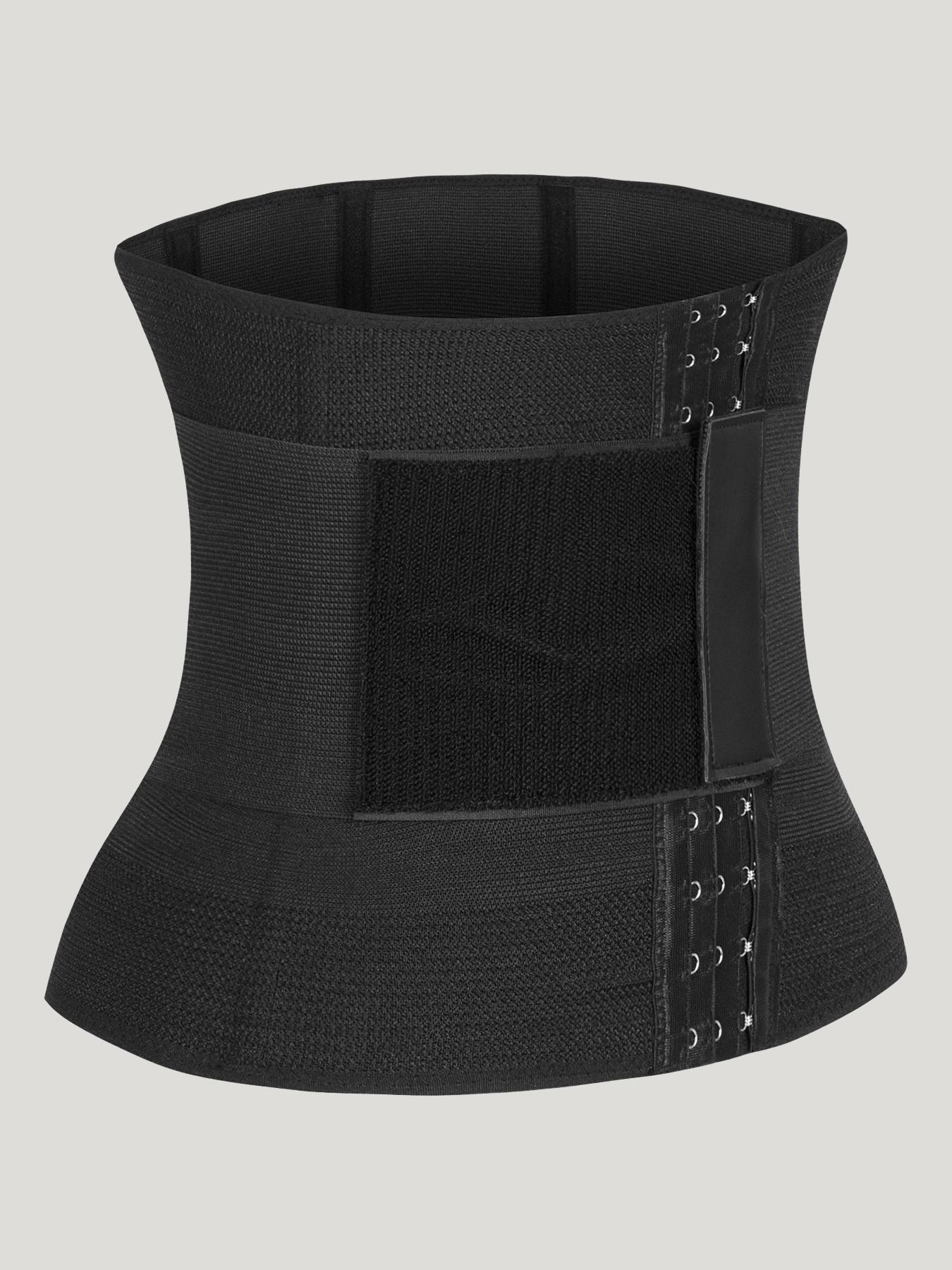 Women's Solid Waist Trainer, Adjustable Hook and Eye Closure Tummy Control Body Shaper, Women's Shapewear Clothing, Women's Waist Trainer Slim Fashion, Summer Outfits 2024