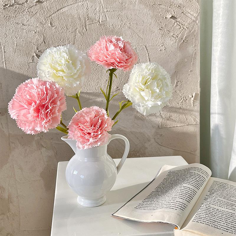 12 Artificial Carnations Colors, High Fidelity Fake Flowers, Perfect for Mother's Day Home Wedding Party Decor