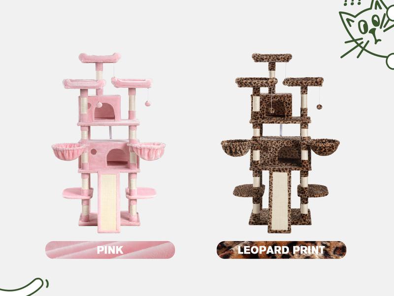 MUTICOR 68in Premium Heavy-Duty Cat Tree for Large Cats/Big Cat Tower with Cat Condo/Cozy Plush Cat Perches/Sisal Scratching Posts and Hammocks/Cat Activity Center#TikTokShopBlackFriday #ChristmasGifts