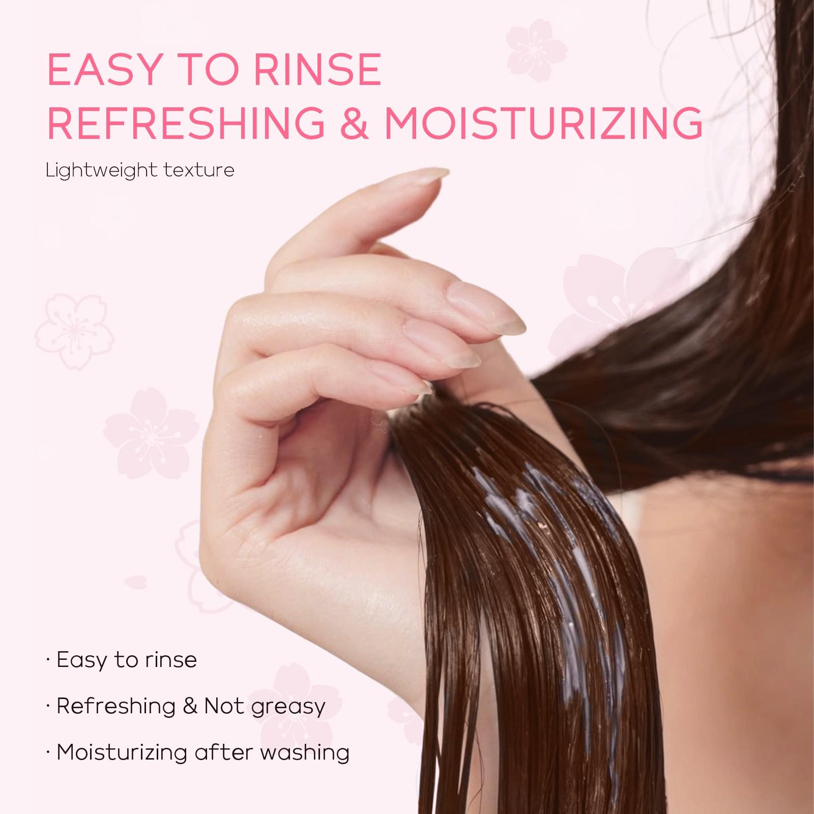 LAIKOU Japan Sakura Hydrating Nourishing Shampoo and Conditioner Set with Hair Mask, Sweet Floral Fragrance Hair Glow Kit, Lightweight Hydration Haircare for All Hair Types, Nourishing Scalp Set, Ideal Gift for Women 3-in-1 Bundle, Hair Care Solution