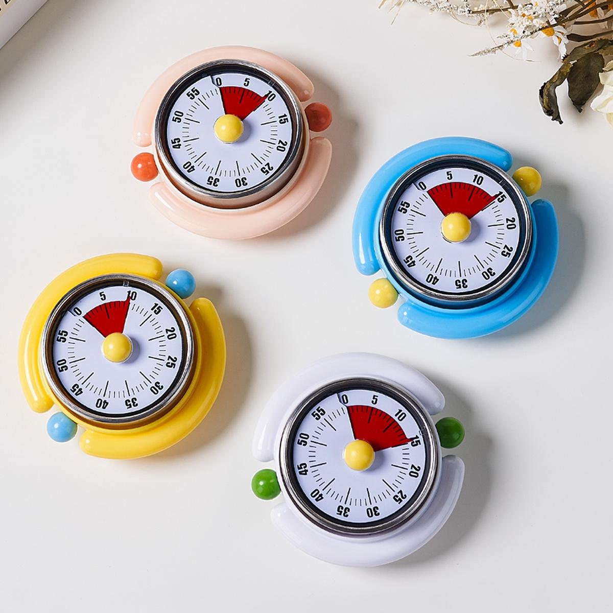 Kitchen Must-Have! Visual, Time Management Timer, 60-Minute Mechanical Magnetic Stainless Steel Timer, Visual Countdown Reminder for Kitchen Cooking & Student, Kitchen Egg Timer
