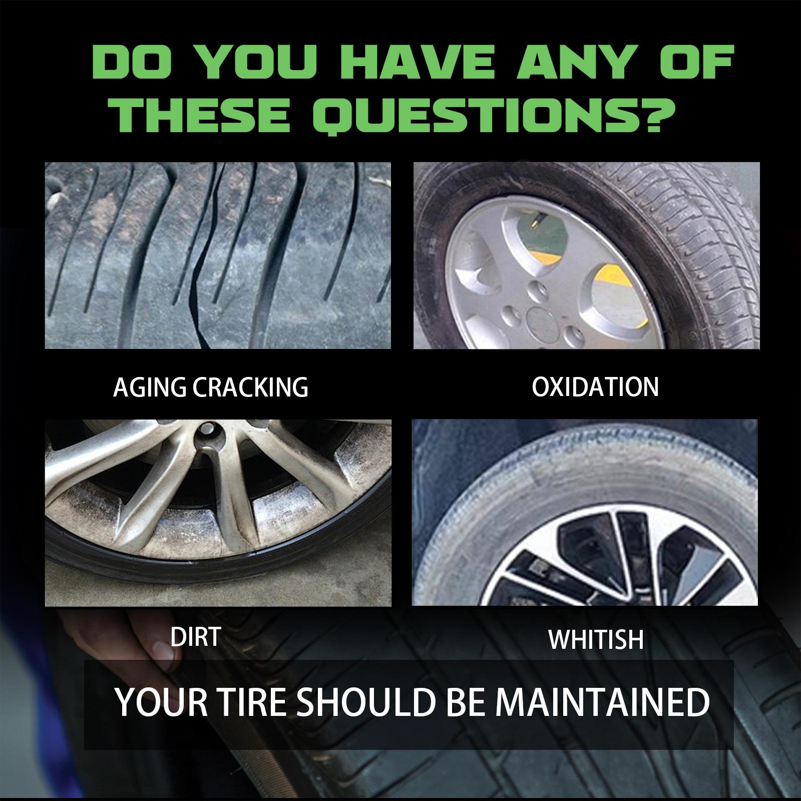 EDTA-Based Car Tire Cleaner - Wipe-On Wheel Cleaning Solution, Decontaminates, Removes Stains, Prevents Aging, Restores Shine