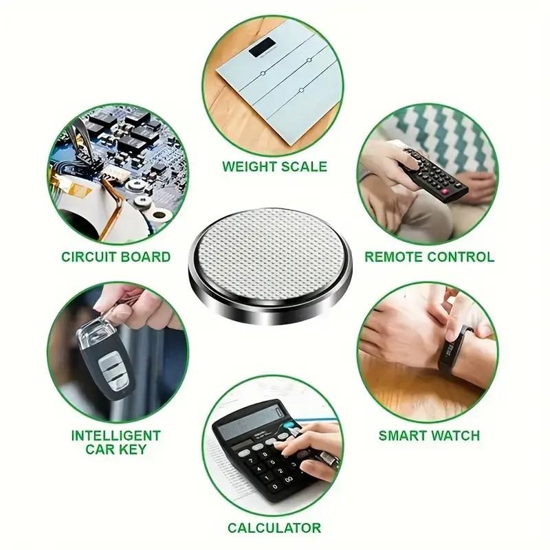5pcs Cr2032/cr2450/cr2430/cr2477 3v Lithium Button Coin Cell Batteries, Compatible for Electronic Remotes, Toys, Digital Weighing