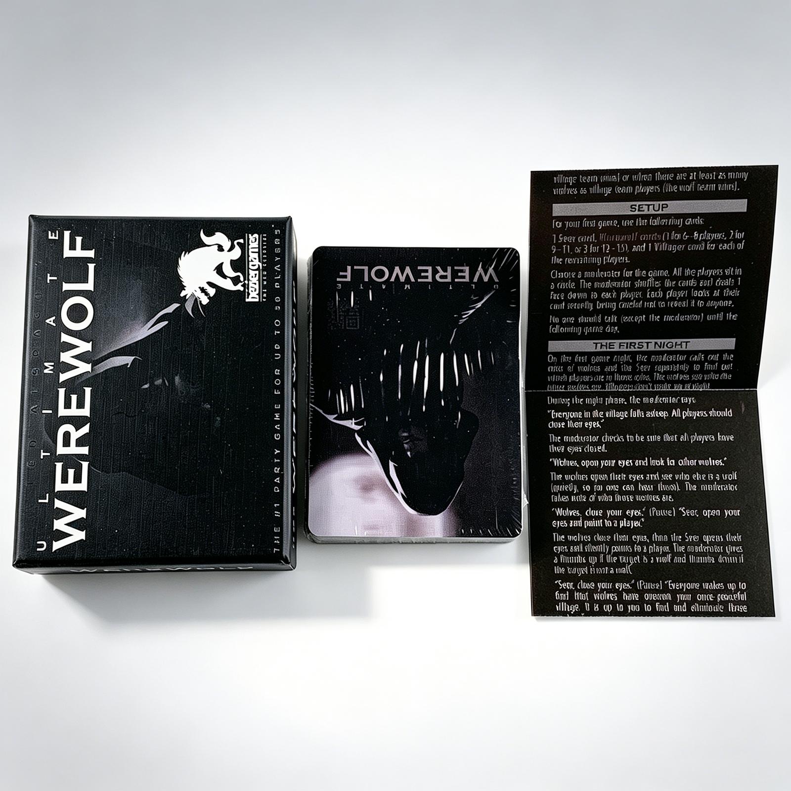 Ultimate Werewolf Card Game Board Game, Multiplayer, Complete Role Manual, Logic & Psychology, Immersive Storyline, Perfect for Parties