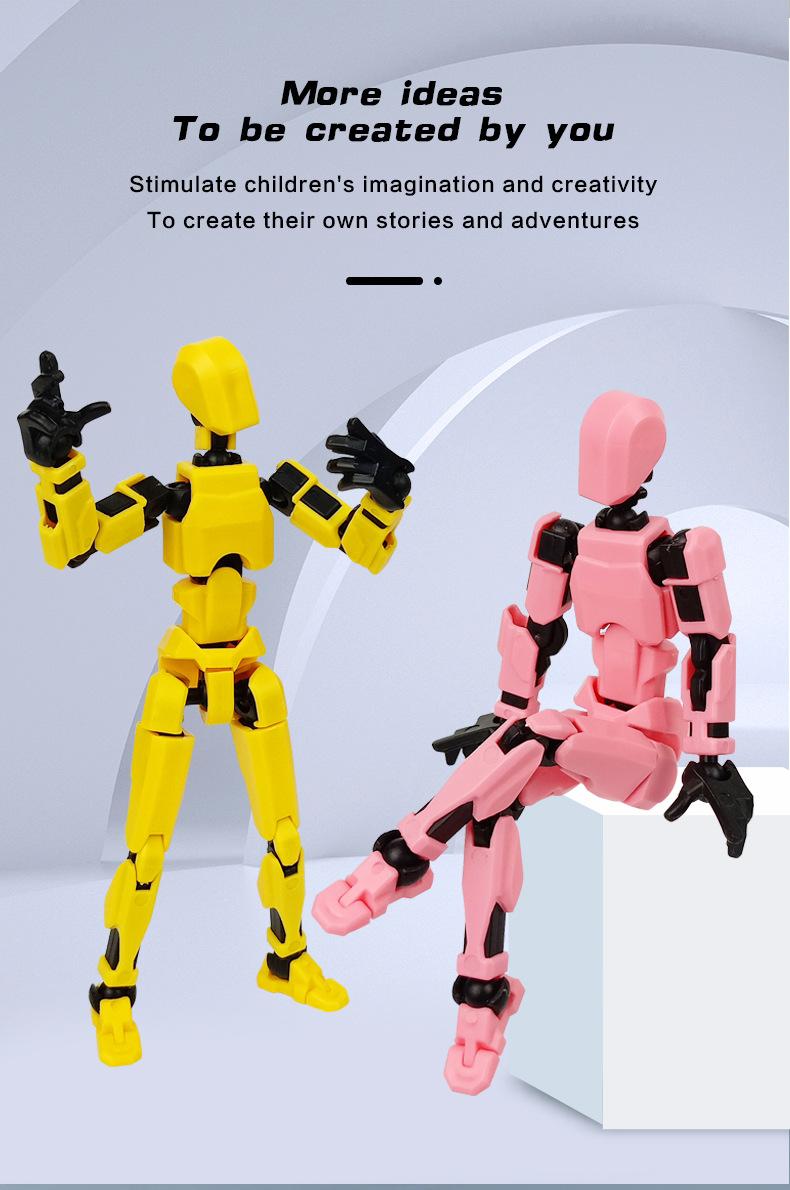Interactive Multi-Joint Action Doll Toy, 13 Movable Joints Robot Mannequin Set, Creative Birthday Gift for Fun Play